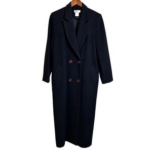 Giardy | Full Length Pea Coat | Double Breasted | Wool/kashmere | Navy | Size M